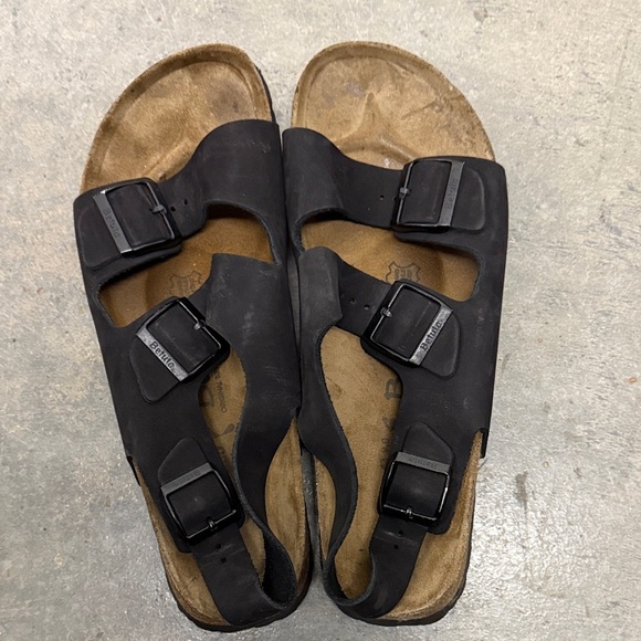 Birkenstock Men\'s Black Triple-Strap Sandals main image 3